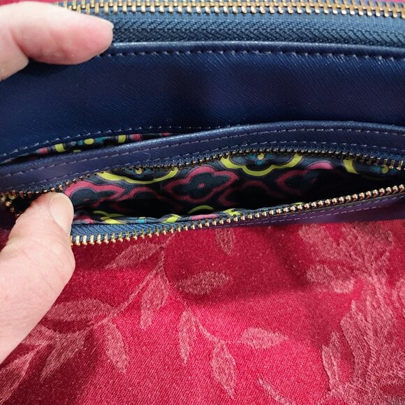 Anne Klein Blue Zip Around Long Wallet, Used - Picture 13 of 15